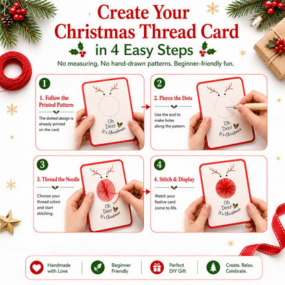 🎄🧵Merry & Bright Christmas DIY Kit (6 pcs)