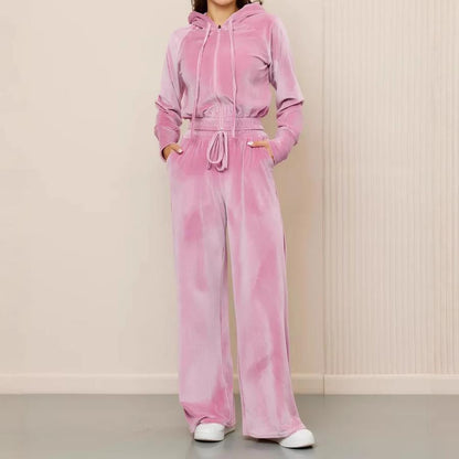 Damtröja Med Dragkedja Och Byxor, 2-delat Set