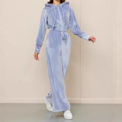 Damtröja Med Dragkedja Och Byxor, 2-delat Set