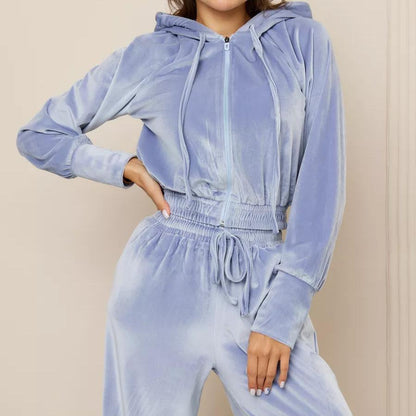 Damtröja Med Dragkedja Och Byxor, 2-delat Set