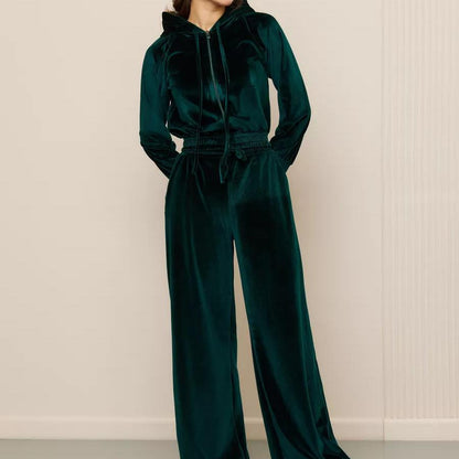 Damtröja Med Dragkedja Och Byxor, 2-delat Set