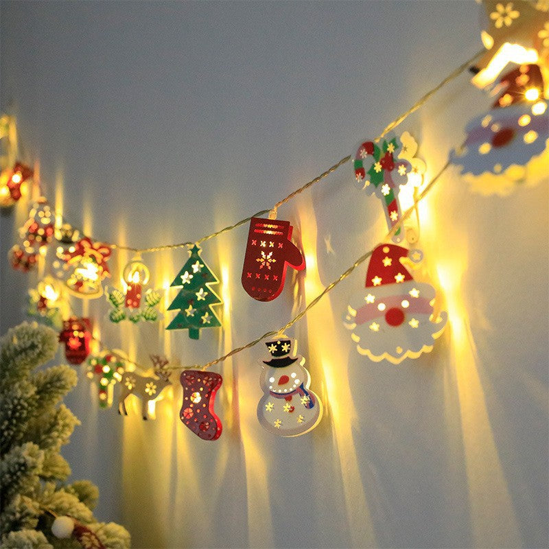 🎄 Jul Led Järn Dekorativa Ljus String ✨
