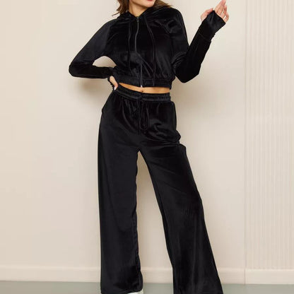 Damtröja Med Dragkedja Och Byxor, 2-delat Set