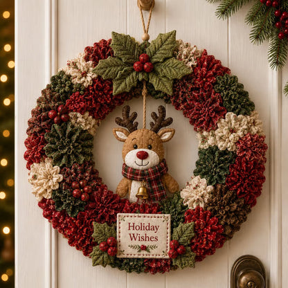 🏆Limited-time offer: 50% OFF🎁🎄 DIY kit for a 3D fabric wreath