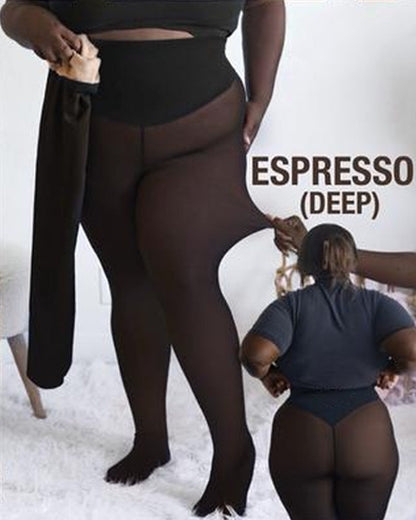 ⚡Över 50 000 sålda!❄️ Figurformande fleece-leggings med endast en söm✨✨ Håller dig varm. Ser snygg ut. 💕