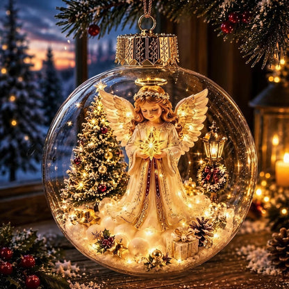 🎄Glowing Christmas Diorama Ornament – A Tiny Winter World in the Palm of Your Hand👼