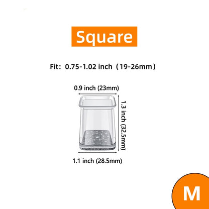 ✨ Transparenta benskydd för bord och stolar - Förtjockade, slitstarka, tysta och reptåliga filtbenskydd