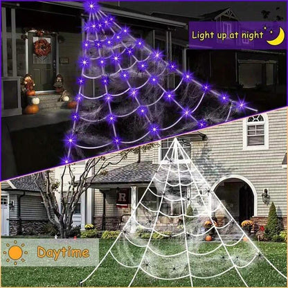 Halloween Glowing Spider Web Lights