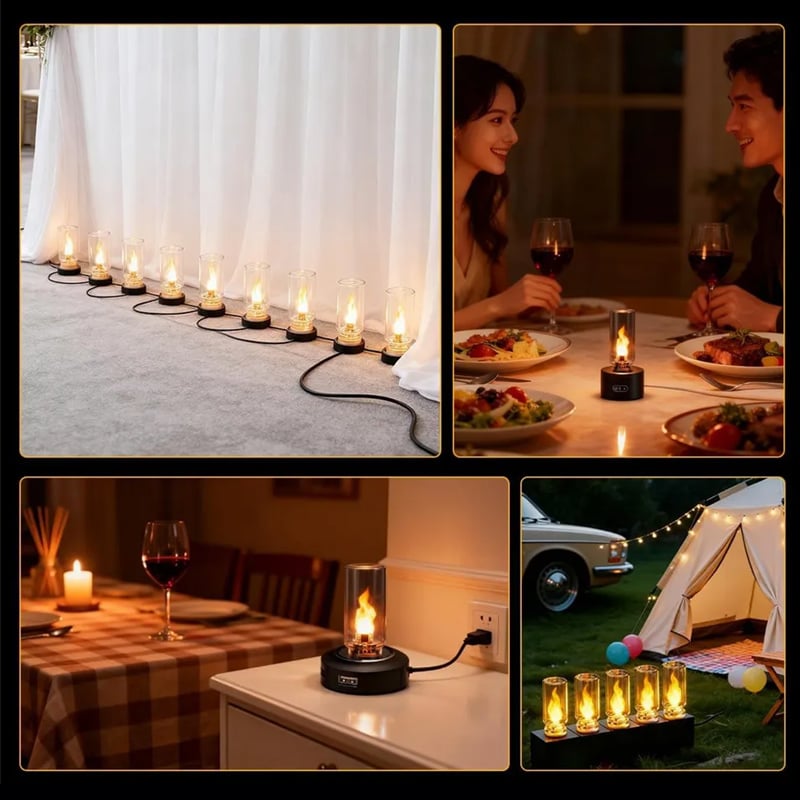 🔥USB-lampa med realistisk låga