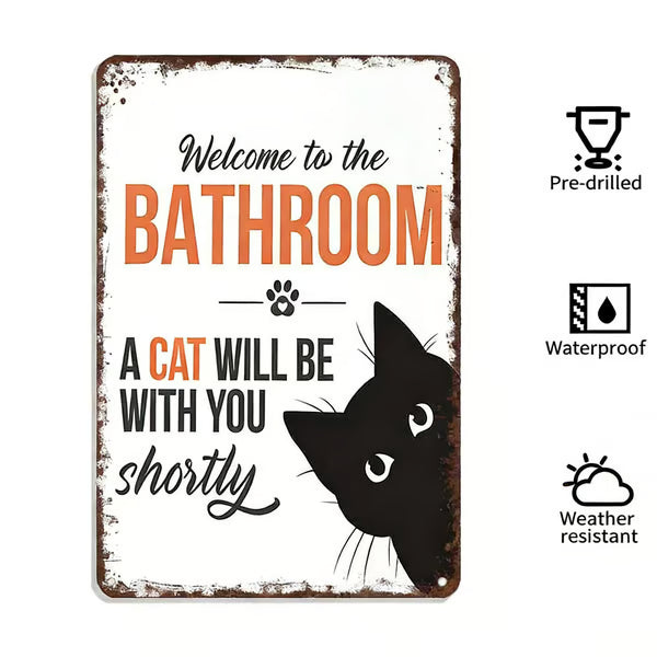 🔥Sista dagen 49% rabatt – Vintage väggkonst med svartvita katter