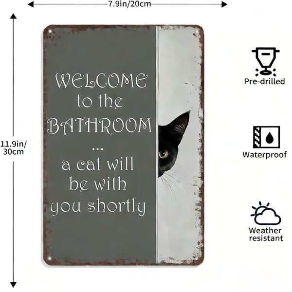 🔥Sista dagen 49% rabatt – Vintage väggkonst med svartvita katter