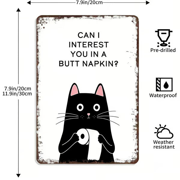 🔥Sista dagen 49% rabatt – Vintage väggkonst med svartvita katter