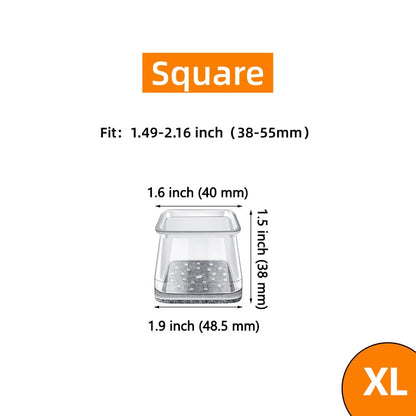 ✨ Transparenta benskydd för bord och stolar - Förtjockade, slitstarka, tysta och reptåliga filtbenskydd