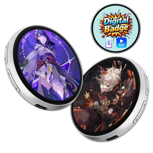 📱 Pixel Touch Digital Badge-skärm – 📸 500mAh Lätt Foto/Video/GIF-nål