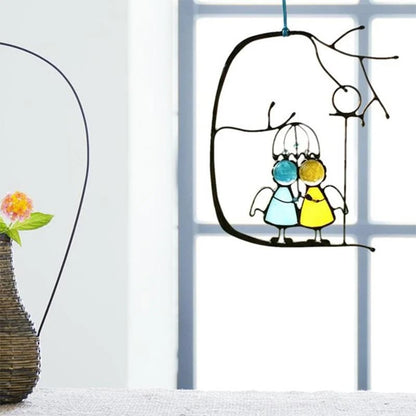 Suncatcher, window hanging, stained glass art