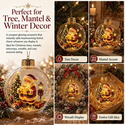 🎄Glowing Christmas Diorama Ornament – A Tiny Winter World in the Palm of Your Hand👼