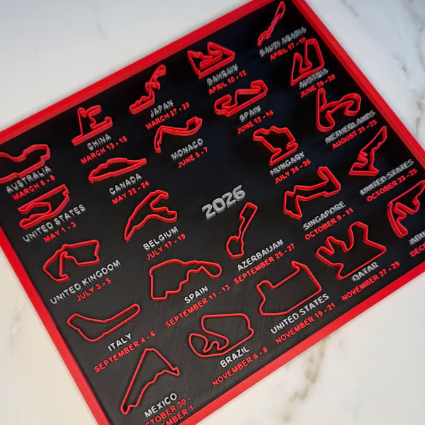 🏎️SISTA DAGENS REA – 50 % RABATT📅Formel 1-kalender 2026 F1