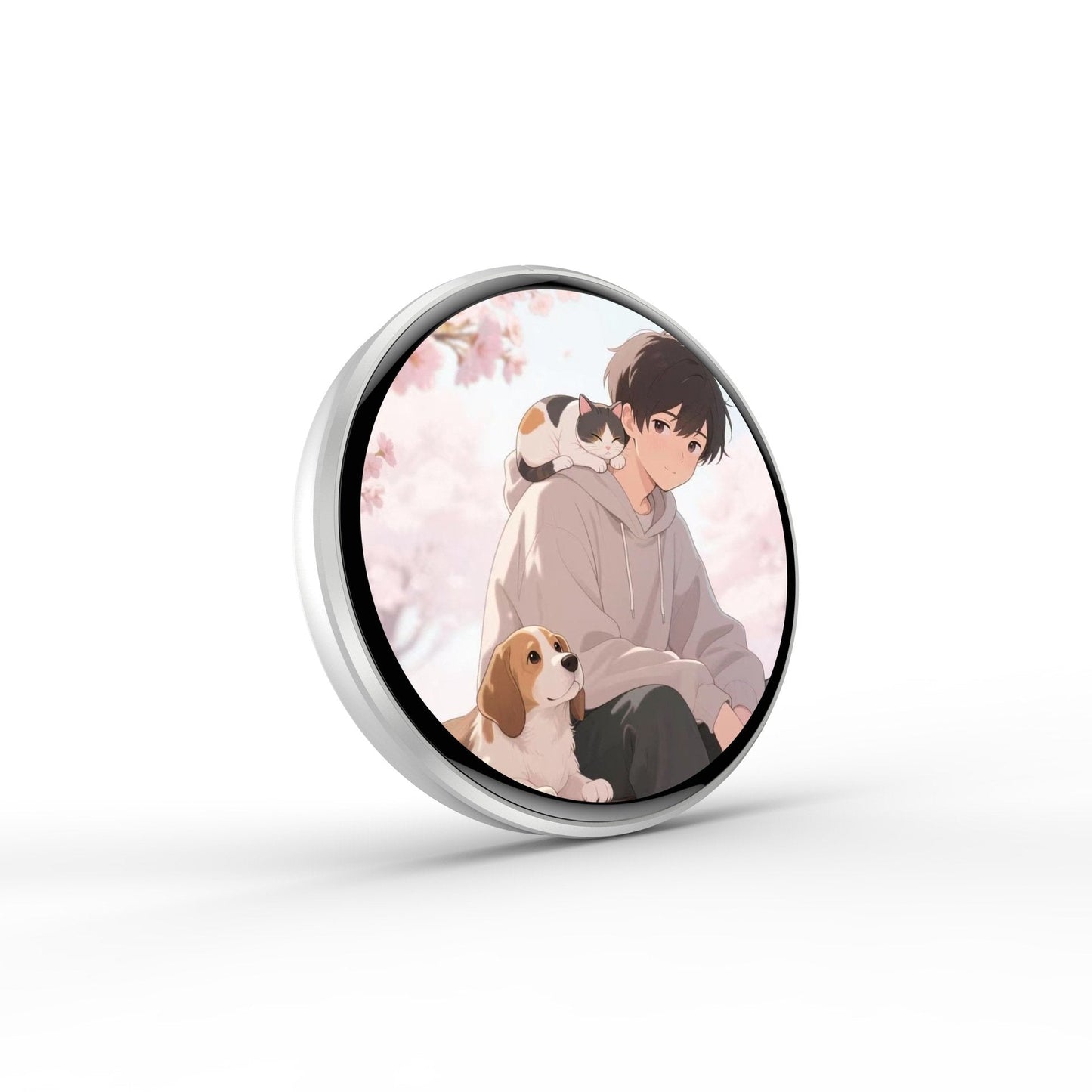 📱 Pixel Touch Digital Badge-skärm – 📸 500mAh Lätt Foto/Video/GIF-nål