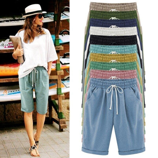 Resår i midjan, avslappnade och bekväma sommarshorts