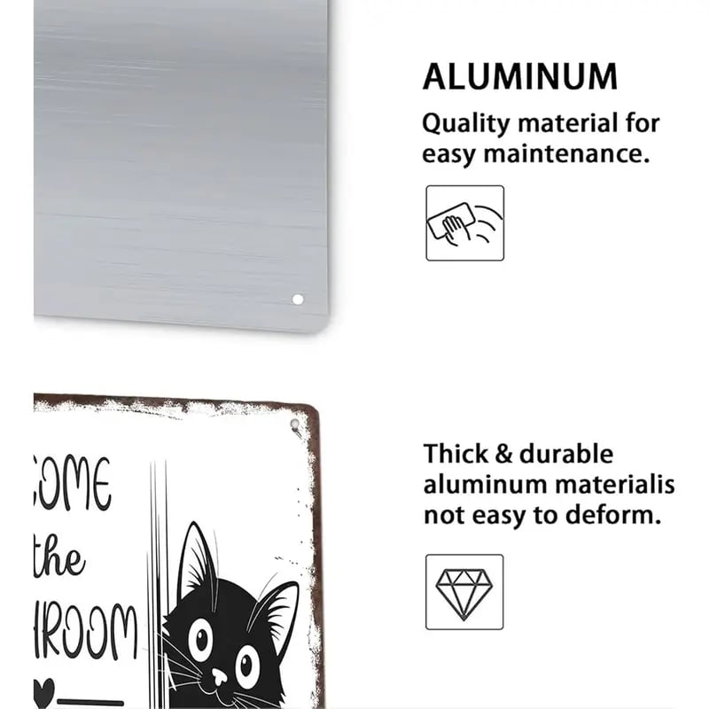 🔥Sista dagen 49% rabatt – Vintage väggkonst med svartvita katter