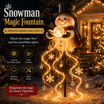Snowman Magic Fountain LED Christmas Garden Light