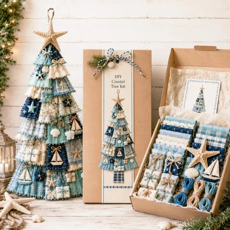 🎄 DIY Patchwork Christmas Tree Door Hanger | Rustic Christmas Decoration