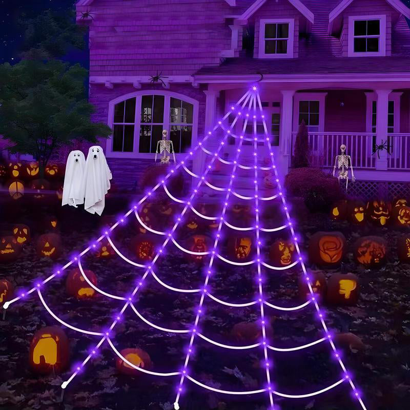 Halloween Glowing Spider Web Lights