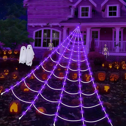 Halloween Glowing Spider Web Lights