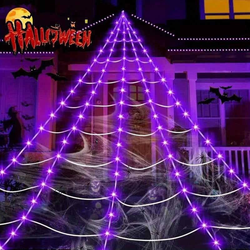 Halloween Glowing Spider Web Lights
