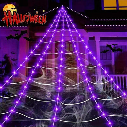 Halloween Glowing Spider Web Lights