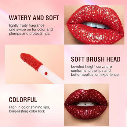 Hot sale-Metallic flytande diamantglitter läppstift🔥Köp 1 få 1 gratis