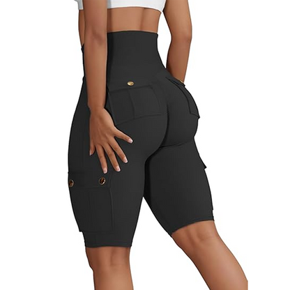 Bikershorts med hög midja i stretch för kvinnor