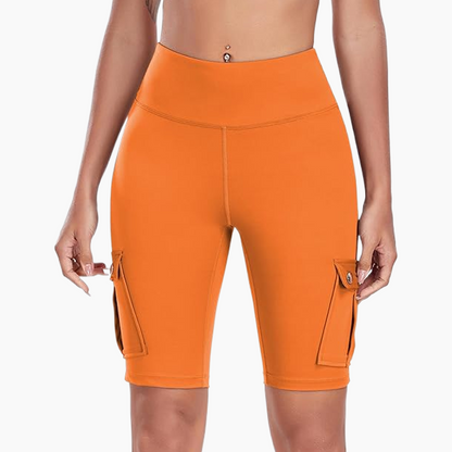 Bikershorts med hög midja i stretch för kvinnor