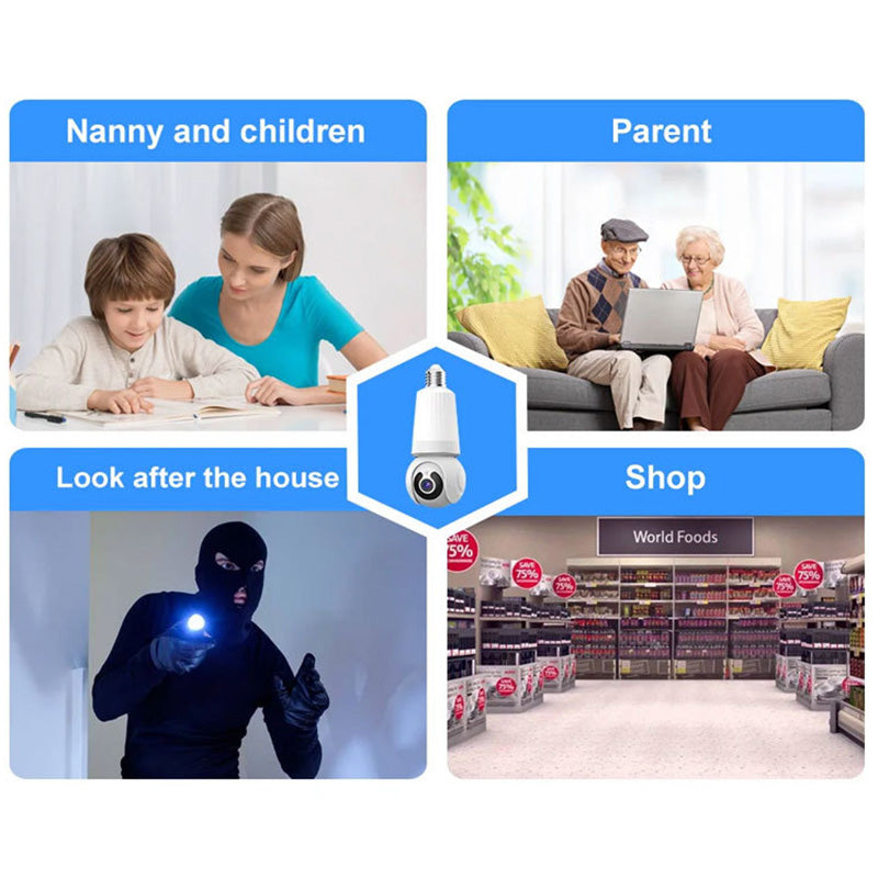 Intelligent wifi-övervakningskamera med lju✨Fri frakt