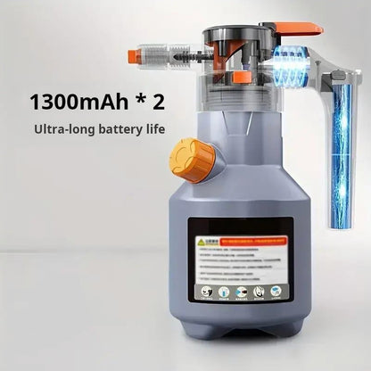 Elektrisk skumpistol för biltvätt, handhållen högtryckstvätt, multifunktionell, stor kapacitet, lång batteritid, för bilar, kök, hushållsrengöring