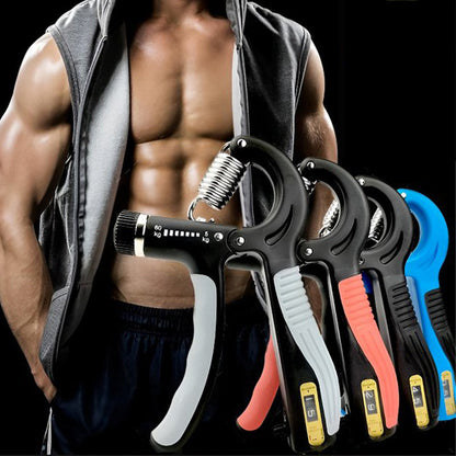 💪 50% RABATT NU! ✨ Justerbar räkne- och handgreppsstyrketränare – 5 motståndsnivåer, LCD-räknare och bärbar design 🔋