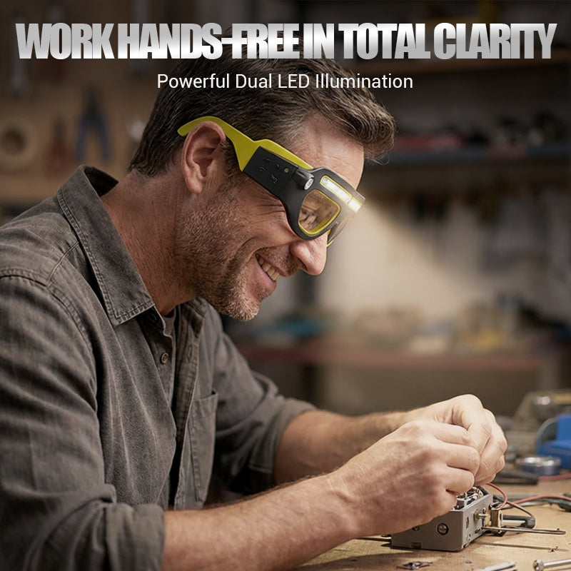 ⏰Uppladdningsbar LED-glasögonpannlampa