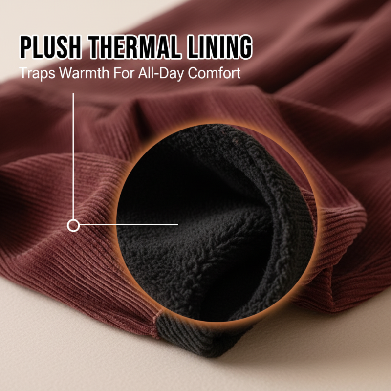 Varma harembyxor i sammet för kvinnor med mjukt foder