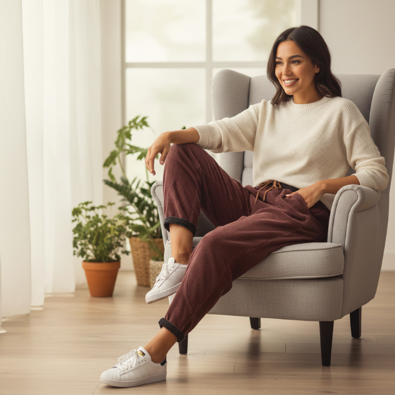 Varma harembyxor i sammet för kvinnor med mjukt foder