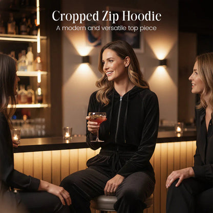 Damtröja Med Dragkedja Och Byxor, 2-delat Set