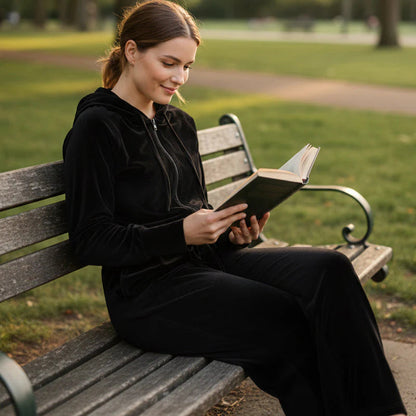 Damtröja Med Dragkedja Och Byxor, 2-delat Set
