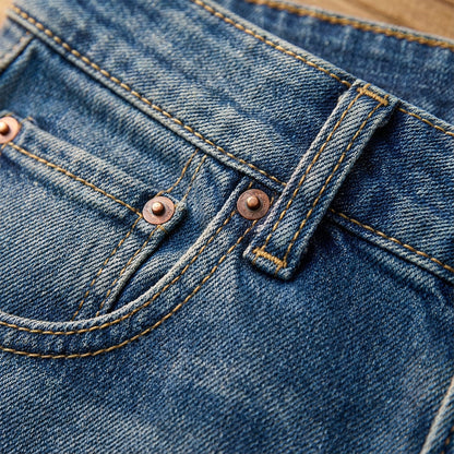 Damjeans med hög midja och vida ben i vintage-modell