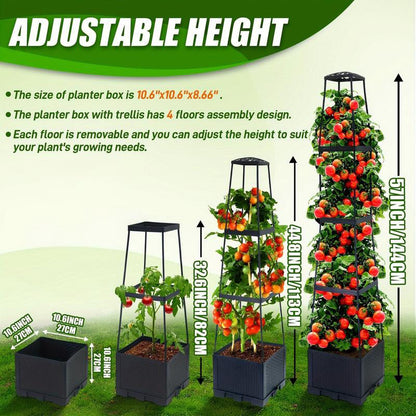 ⏳Tidsbegränsat erbjudande⏰Upphöjda krukor med spaljé💐