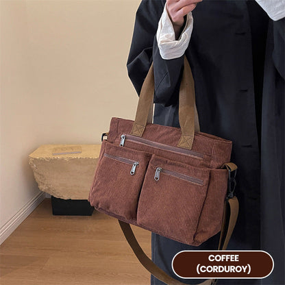 🤎 Elegant axelväska i vintagestil – enfärgad, praktisk och snygg för vardagsbruk