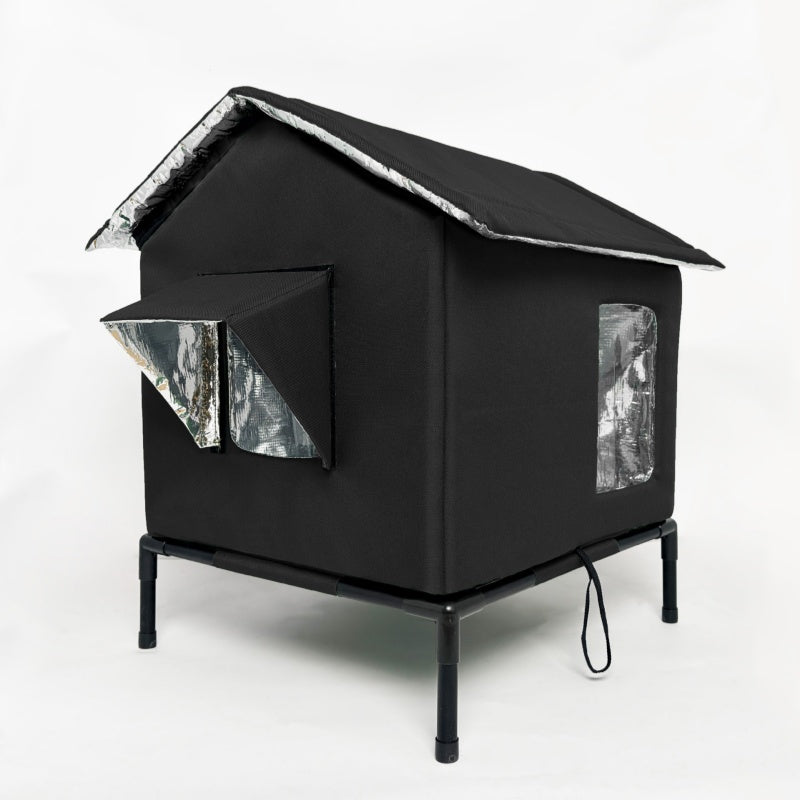 🐱 LIMITED-TIME 50% OFF! ✨ All-Weather Elevated Outdoor Cat House – Waterproof, Thermal Lining, Foldable