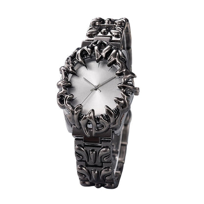 ⌚ LIMITED-TIME 50% OFF! ✨ Creative Claw-Shaped Quartz Watch for Men – Red Dial, Sculptural Bracelet, Statement Style 🔥
