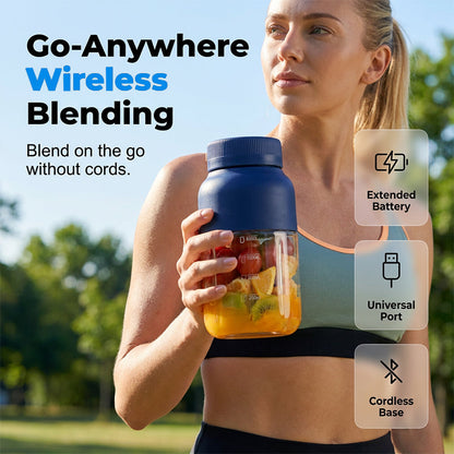 🎉 2026 Sale — Over 82,000 Sold! 🥤 High-Capacity Cordless Juicer Cup – 1300ml Turbo Blender with 6-Blade Vortex 🌀