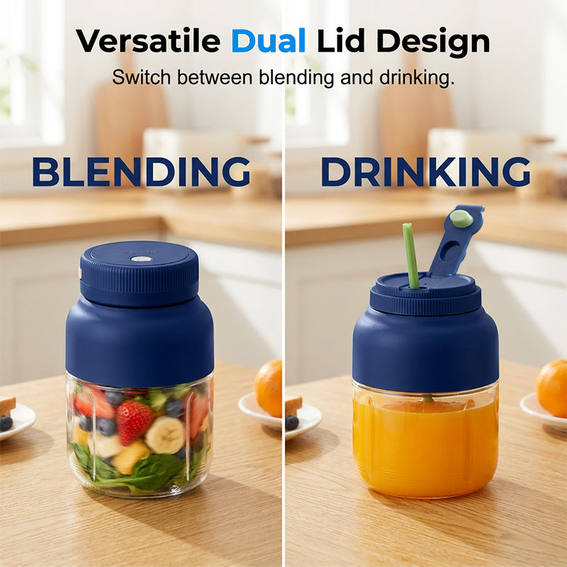 🎉 2026 Sale — Over 82,000 Sold! 🥤 High-Capacity Cordless Juicer Cup – 1300ml Turbo Blender with 6-Blade Vortex 🌀