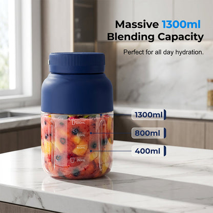 🎉 2026 Sale — Over 82,000 Sold! 🥤 High-Capacity Cordless Juicer Cup – 1300ml Turbo Blender with 6-Blade Vortex 🌀