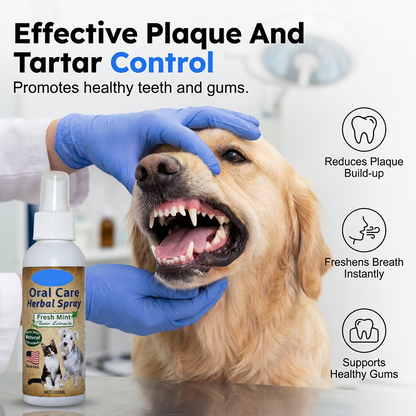 🎉 2026 Sale — Over 52,000 Sold! 🐶 No-Brush Pet Dental Spray – Instant Fresh Breath & Plaque Control 🐱